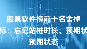 股票软件榜前十名舍掉目标:忘记站桩时长、预期状态